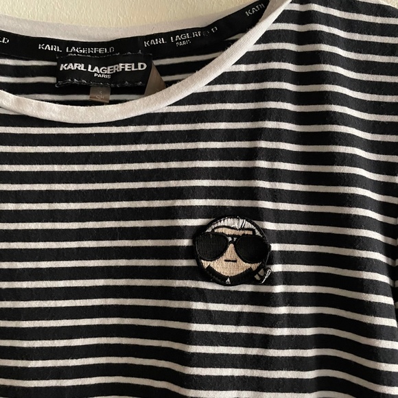 Karl Lagerfeld Stripe Tee Small - Picture 3 of 8
